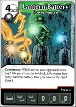 DC Comics Dice Masters War of Light card 135 Lantern Battery: Power Source
