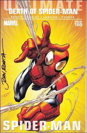 Ultimate Spider-Man (2000) issue 160-N DF Bagley Cover (signed by John Romita) 1/20