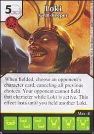 Marvel Dice Masters Avengers vs. X-Men  card 111 Loki: Gem-Keeper