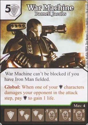 Marvel Dice Masters Avengers vs. X-Men  card 96 War Machine: Parnell Jacobs