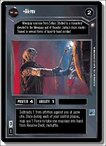 Star Wars: Special Edition Limited (Base Set) card 1 Ak-rev