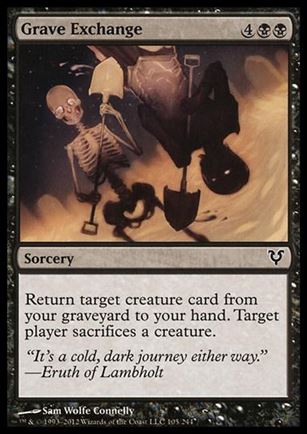 Magic the Gathering: Avacyn Restored (Base Set) card 105 Grave Exchange