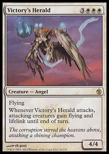 Magic the Gathering: Mirrodin Besieged (Base Set) card 18 Victory's Herald