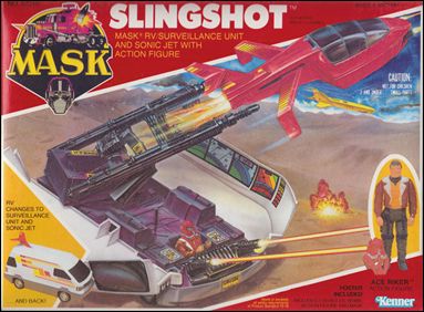 M.A.S.K.  (Vehicle and Figure Sets) figure 14 Slingshot (w/ Ace Riker)