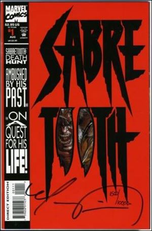 Sabretooth (1993) issue 1-C DF Die-Cut Cover (Signed by Mark Texeira) 1/10,000