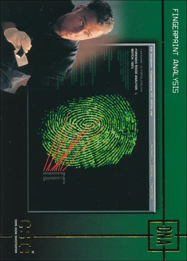 CSI: Crime Scene Investigation - Series One (Gold Foil Set B) card DNA1 Fingerprint Analysis