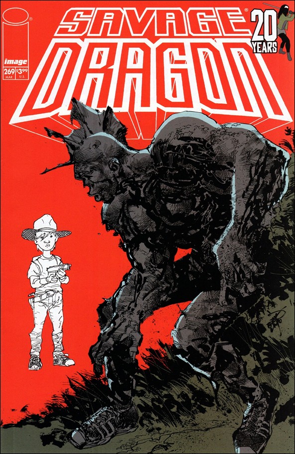 Savage Dragon (1993) issue 269-C Erik Larsen Walking Dead Cover