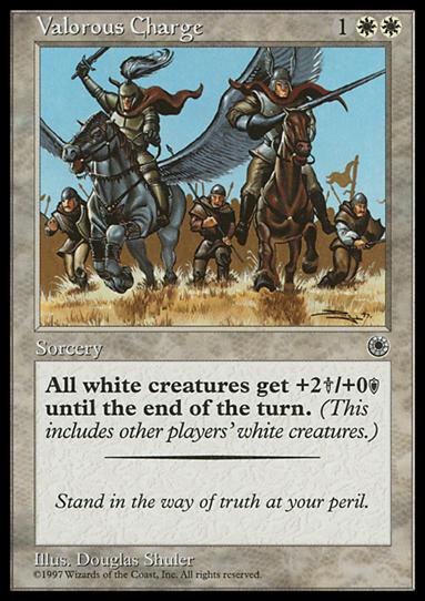 Magic the Gathering: Portal (Base Set) card 34 Valorous Charge