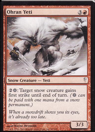 Magic the Gathering: Coldsnap (Base Set) card 93 Ohran Yeti