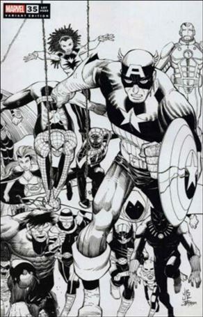 Fantastic Four (2018) issue 35-J John Romita Jr. 1:Store Black and White Cover