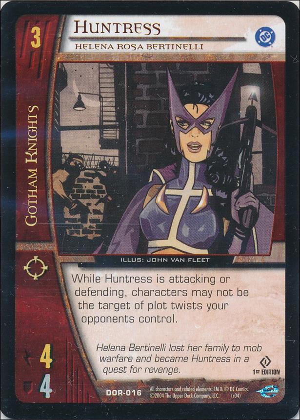 DC Origins: VS System (Base Set) card DOR-016 Huntress (Helena Rosa Bertinelli)