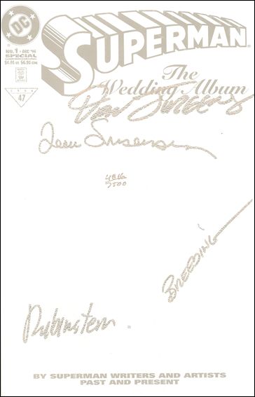 Superman: The Wedding Album issue 1-D DF White Cover (signed by Creative Team) 1/7500