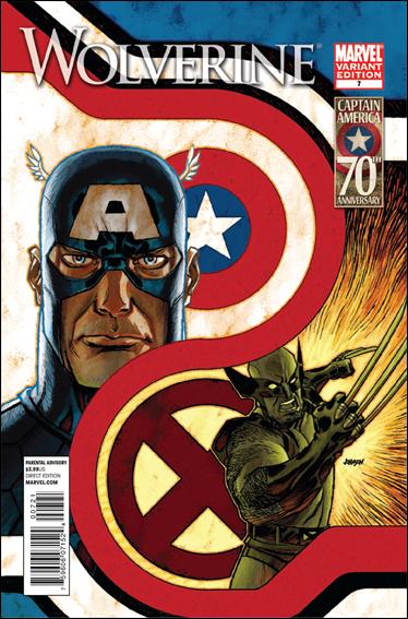 Wolverine (2010) issue 7-B Johnson 1:15 "Captain America 70th Annv" Cover