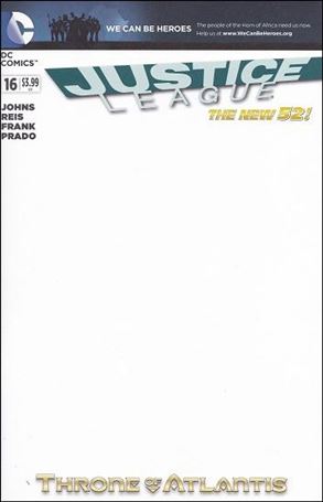 Justice League (2011) issue 16-F We Can Be Heroes Blank Cover