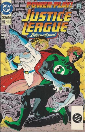 Justice League International (1993)  issue 59-B DC Bullet UPC Cover (2nd Printing)