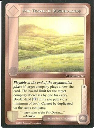 Middle-Earth: The Wizards (Base Set) card 151 Fair Travels in Border-lands