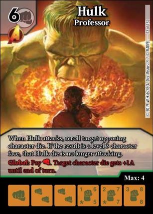 Marvel Dice Masters  Avengers Infinity Gauntlet card 73 Hulk: Professor 