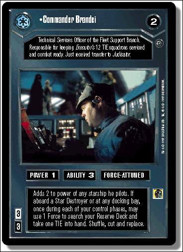 Star Wars: Dagobah Limited (Base Set) card 8 Commander Brandei