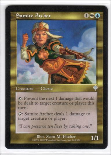 Magic the Gathering: Invasion (Base Set) card 269 Samite Archer