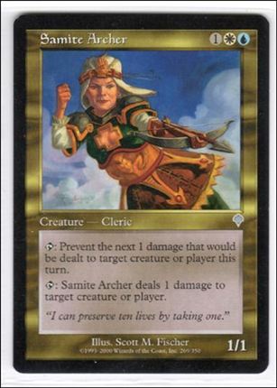 Magic the Gathering: Invasion (Base Set) card 269 Samite Archer
