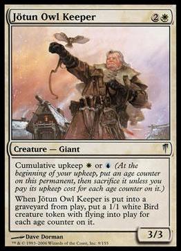 Magic the Gathering: Coldsnap (Base Set) card 9 Jotun Owl Keeper