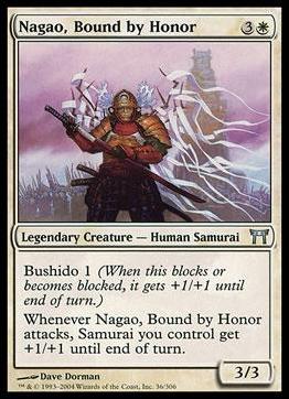 Magic the Gathering: Champions of Kamigawa (Base Set) card 36 Nagao, Bound by Honor