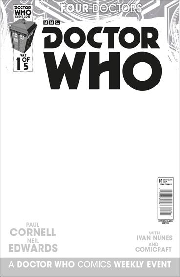 Doctor Who Event 2015: Four Doctors issue 1-D Blank/Sketch Cover