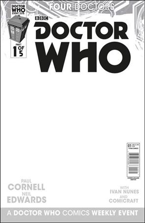 Doctor Who Event 2015: Four Doctors issue 1-D Blank/Sketch Cover