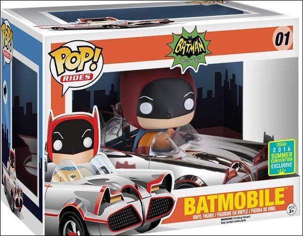 POP! Rides figure 1-E Batmobile (Chrome) Summer Convention Exclusive