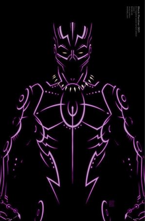 Black Panther (2016) issue 1-R John Tyler Christopher Negative Space Cover