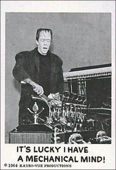 Munsters (Base Set) card 38 It's Lucky I Have a Mechanical Mind!