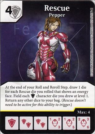 Marvel Dice Masters Civil War card 127 Rescue: Pepper