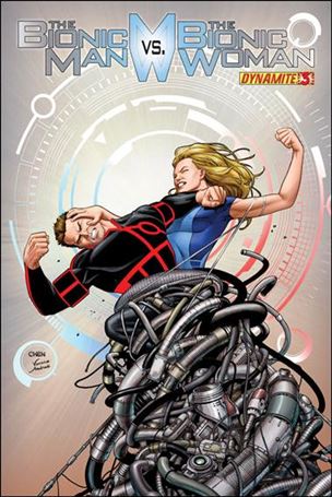Bionic Man vs the Bionic Woman issue 3 Sean Chen Cover