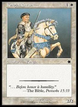 Magic the Gathering: Starter 1999 (Base Set) card 19 Knight Errant