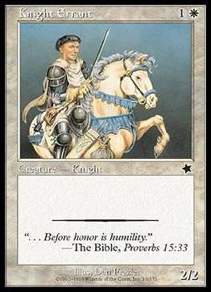 Magic the Gathering: Starter 1999 (Base Set) card 19 Knight Errant