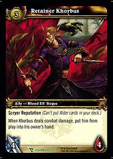 World of Warcraft: March of the Legion (Base Set) card 240 Retainer Khorbus