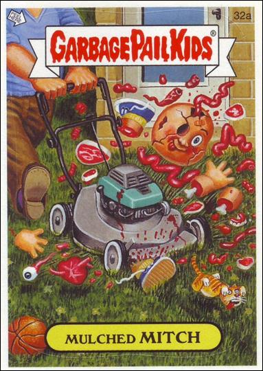 Garbage Pail Kids All-New Series 4 (Base Set) card 32a Mulched Mitch
