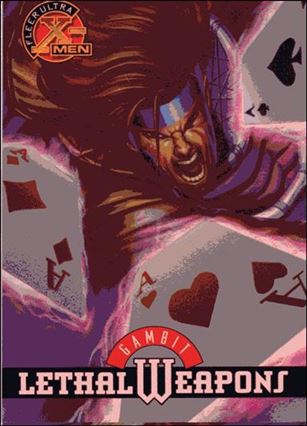 1996 Fleer Ultra X-Men All Chromium (Lethal Weapons Holo-Flash Subset) card 5 Gambit
