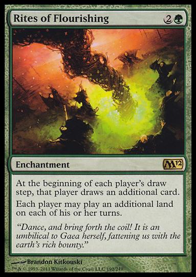 Magic the Gathering: 2012 Core Set (Base Set) card 192 Rites of Flourishing