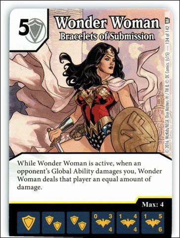 DC Comics Dice Masters World's Finest card 134 Wonder Woman: Bracelets of Submission 