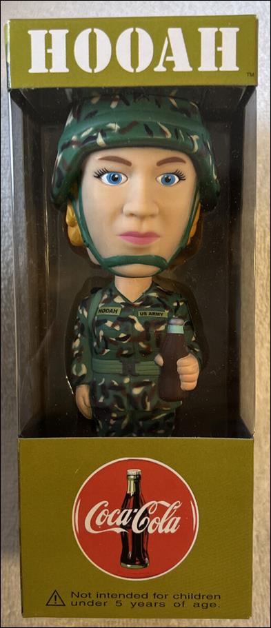 Wacky Wobblers (Advertising) item Nn27 Coke/ Army (White Female)