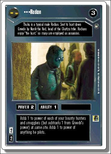 Star Wars: A New Hope Revised (Base Set) card 10 Rodian