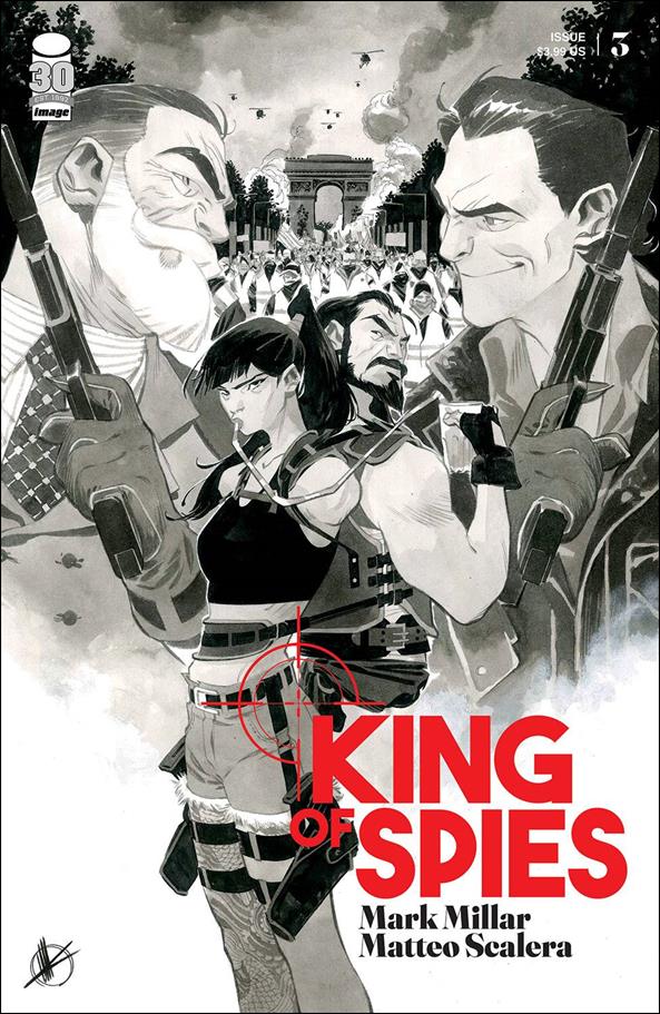 King of Spies issue 3-B Matteo Scalera Black & White Cover