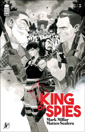 King of Spies issue 3-B Matteo Scalera Black & White Cover