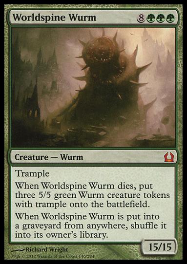 Magic the Gathering: Return to Ravnica (Base Set) card 140 Worldspine Wurm