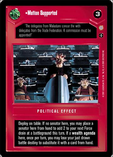 Star Wars: Coruscant Limited (Base Set) card 46 Motion Supported