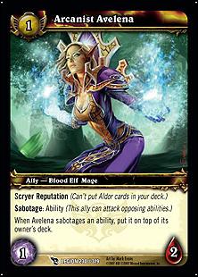 World of Warcraft: March of the Legion (Base Set) card 230 Arcanist Avelena