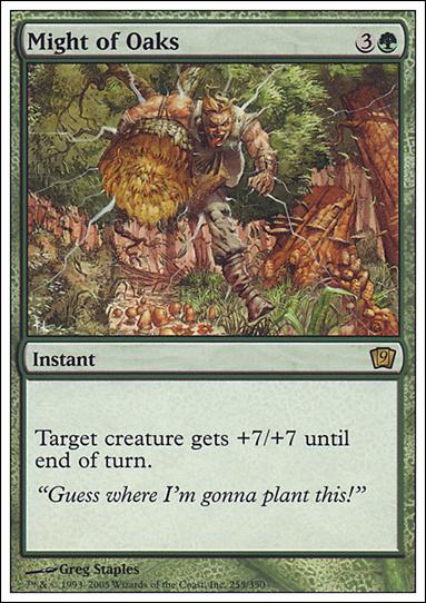 Magic the Gathering: 9th Edition (Base Set) card 255 Might of Oaks