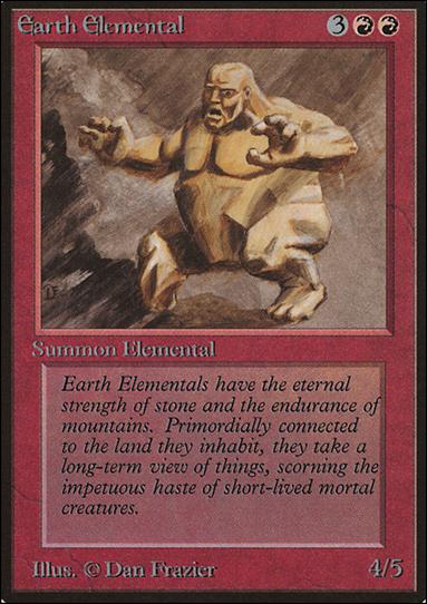 Magic the Gathering: Limited Edition Beta (Base Set) card 145 Earth Elemental