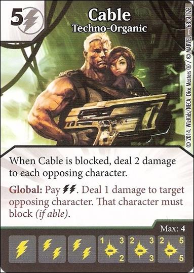 Marvel Dice Masters Uncanny X-Men  card 68 Cable: Techno-Organic